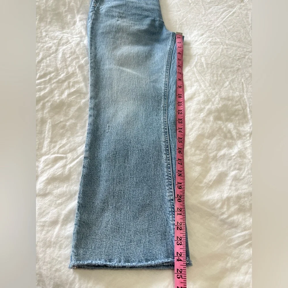 J. CREW | Women’s 30 | 10" Billie Demi Boot Crop Jeans Blue Zipper Fly Raw Hem - Picture 8 of 9